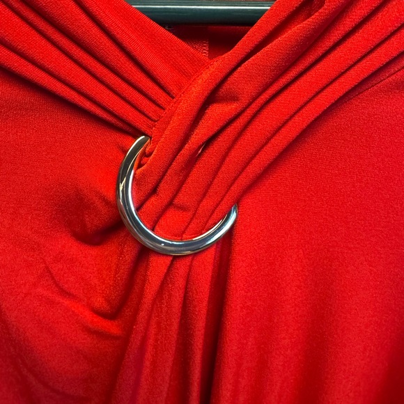 Liz Claiborne Vibrant Red Blouse - Picture 2 of 7